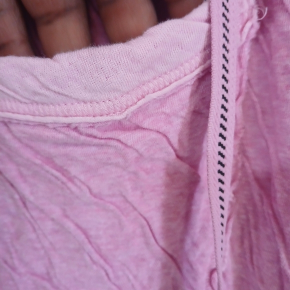 Free People Light Pink Textured Drawstring Capris - Picture 4 of 7